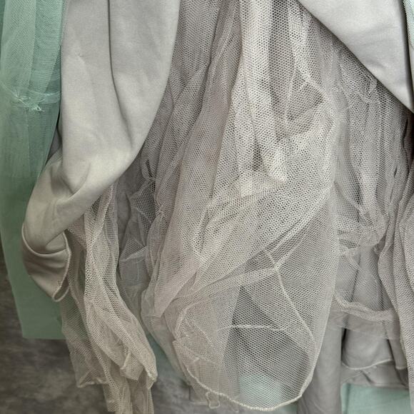 Speechless Dress Womens Size 5 Light Green Beaded Formal Gown Prom Maxi Tulle - Picture 11 of 15